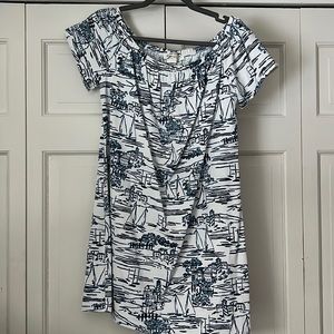 Mahi Gold - Gently used - summer boat print - Size M